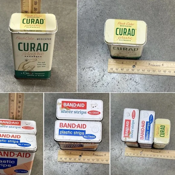 Vintage Band-Aid & Curad Tin Lot (3) - Picture 7 of 7